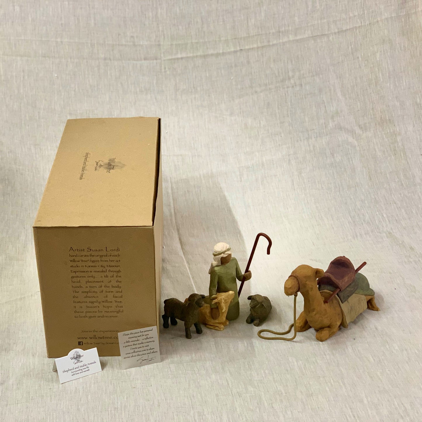 Willow Tree nativity figures Shepherd and Stable Animals